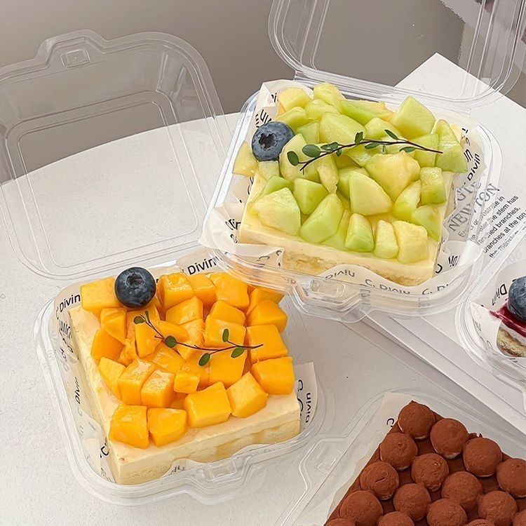 LM 50 Hộp vỏ sò cao cấp | Hộp đựng nắp vòm trong suốt | Dành cho bánh cupcake, bánh Mini, Tiramisu &