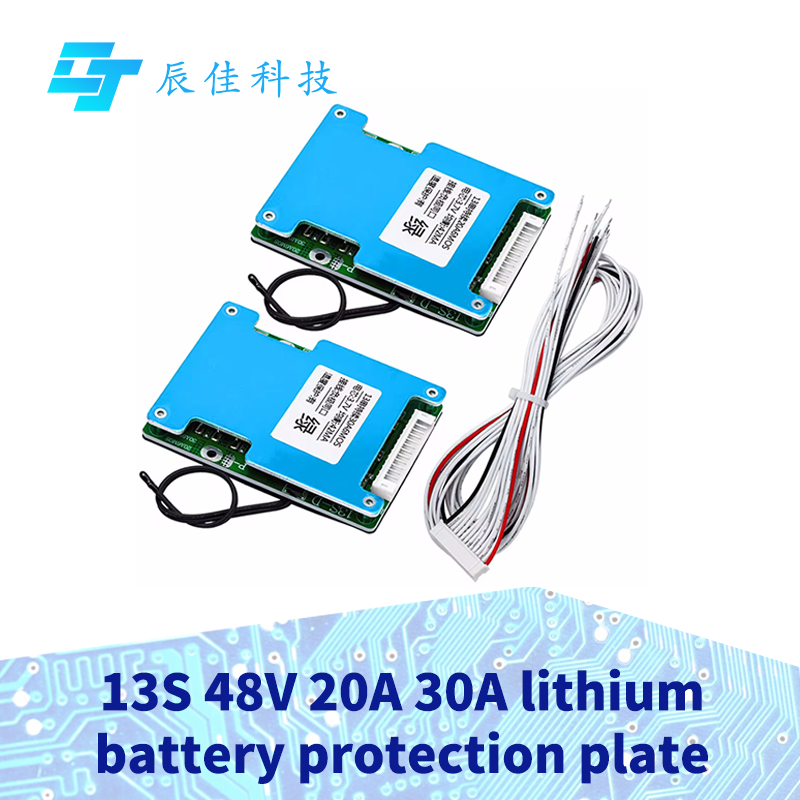 Tấm bảo vệ pin lithium 13S 48V 20A 30A Xe lăn điện, xe máy hai bánh, bảo vệ điện boawith cân bằng