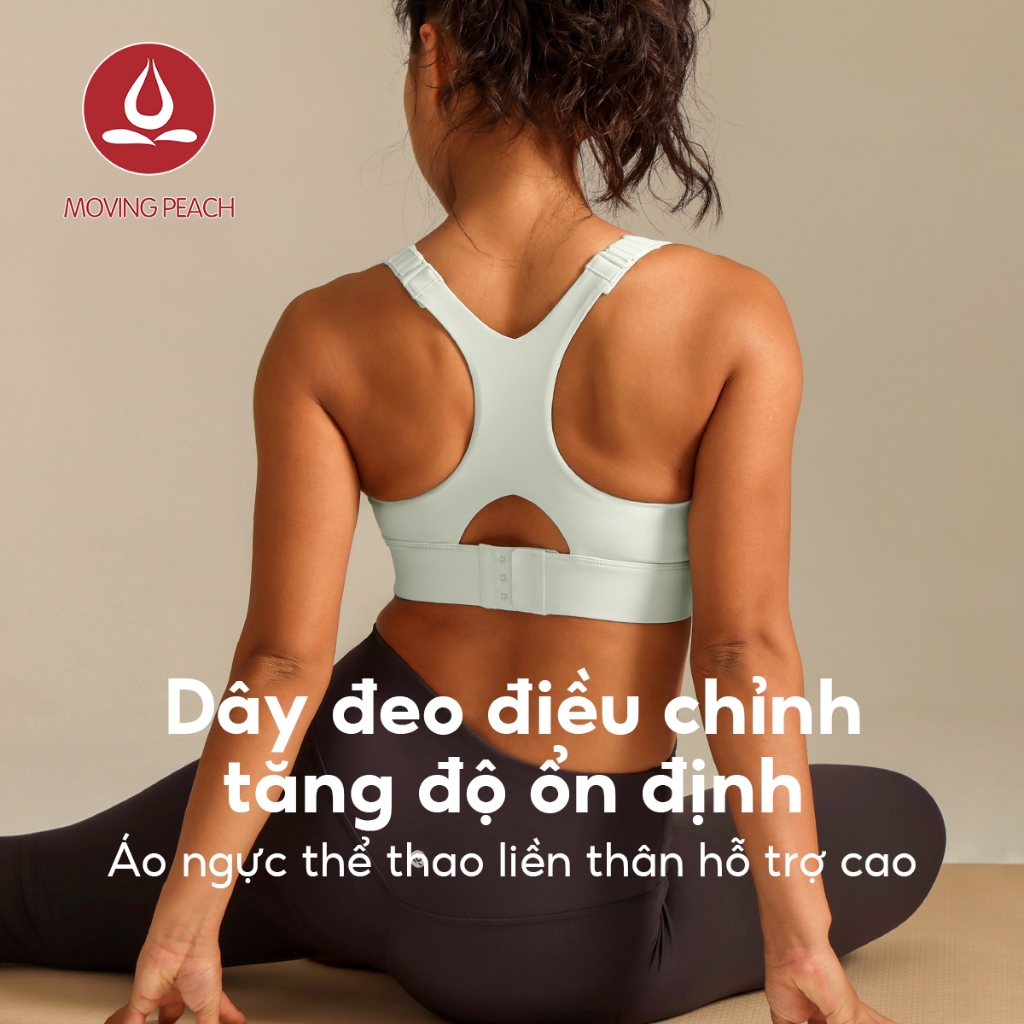 MOVING PEACH Áo Lót Thể Thao Nâng Ngực Nữ Không Dây JBJ