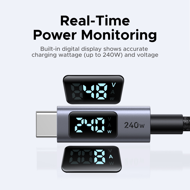 Cáp dữ liệu sạc UGREEN 240W USB 2.0 USB-C sang USB-C Cáp hiển thị kỹ thuật số bện bằng nhôm Tương thích với dòng iPhone 17 / 16 / 15 | BigBuy360 - bigbuy360.vn