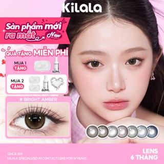 Kính áp tròng Kilala màu nâu CozyHazel/BrightAmber/MysticGrey/RosyPink  lens cận 6 tháng DIA 14.2mm có độ (0-7) 1 cặp