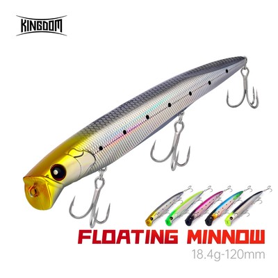 Mồi Câu Cá Nổi Minnow 120mm 18.4g ABS Wobbler - Thiết Kế Chuyển Trọng Tâm và Mắt Cá 3D dành cho Bass Biển