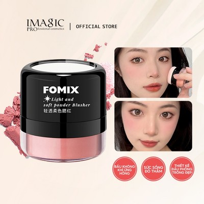 Phấn má hồng IMAGIC màu lì kèm mút trang điểm hình nấm độc đáo