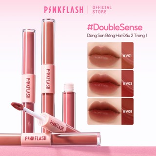 Son kem tint lì hai đầu PINKFLASH sắc tố cao lâu trôi 2 trong 1 30g