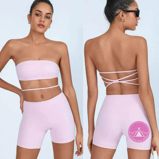  áo ngực gym khỏa thân chống nắng Bandeau Bộ quần áo tập thể dục quây chạy bộ quần áo yoga 