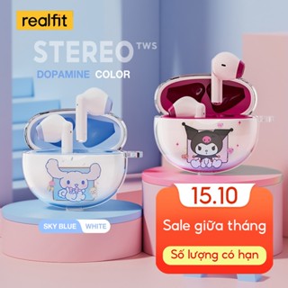 【Livestream Tai nghe Bluetooth Realfit F2 Âm thanh nổi HIFI Âm trầm tuyệt vời với Mic phát lại dài 6 giờ Cùng phong cách với Lenovo LP40 Pro