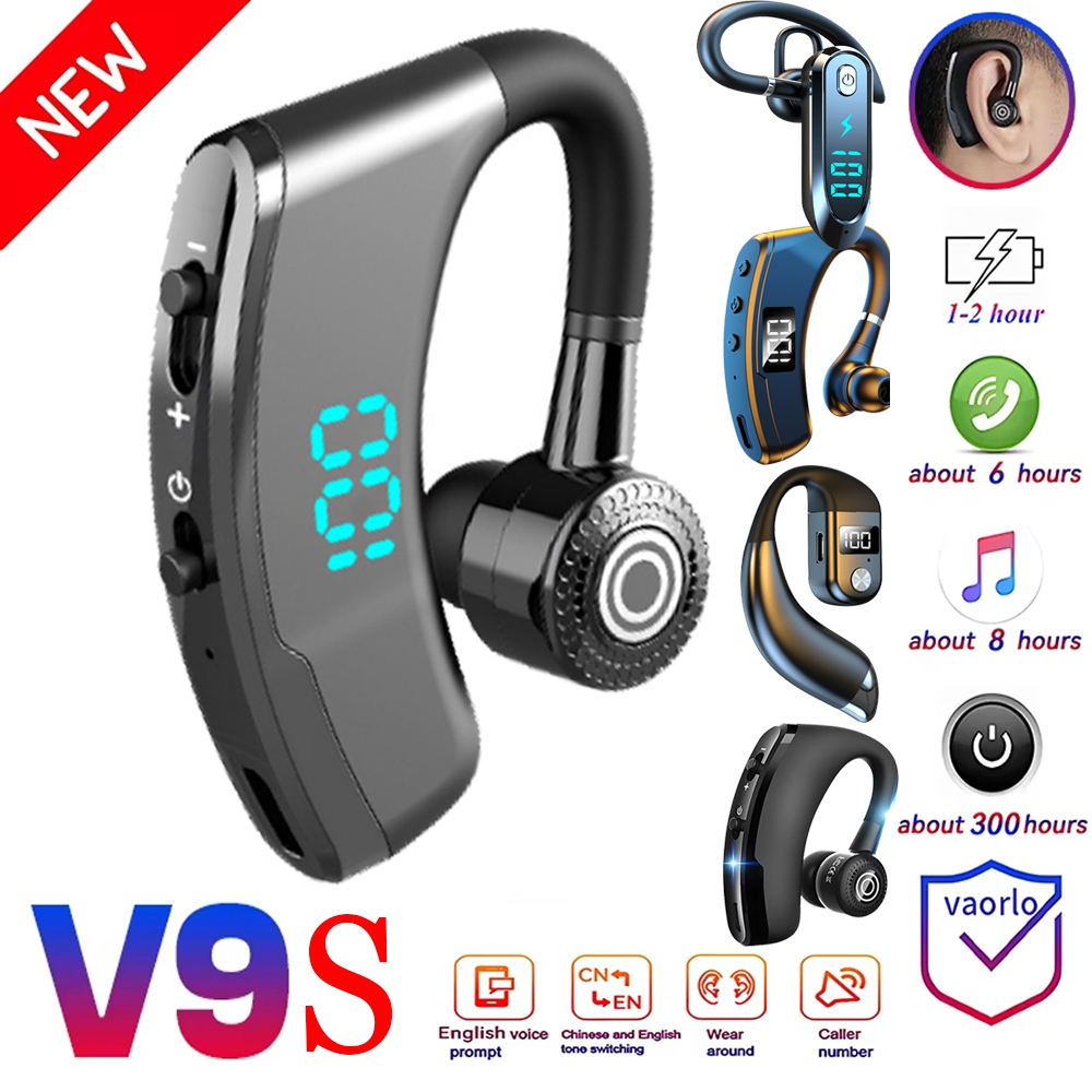 Tai nghe V9S / V9 Không dây Bluetooth 5.2 Tai nghe Móc tai Tai nghe Màn hình LED Tai nghe doanh nghi