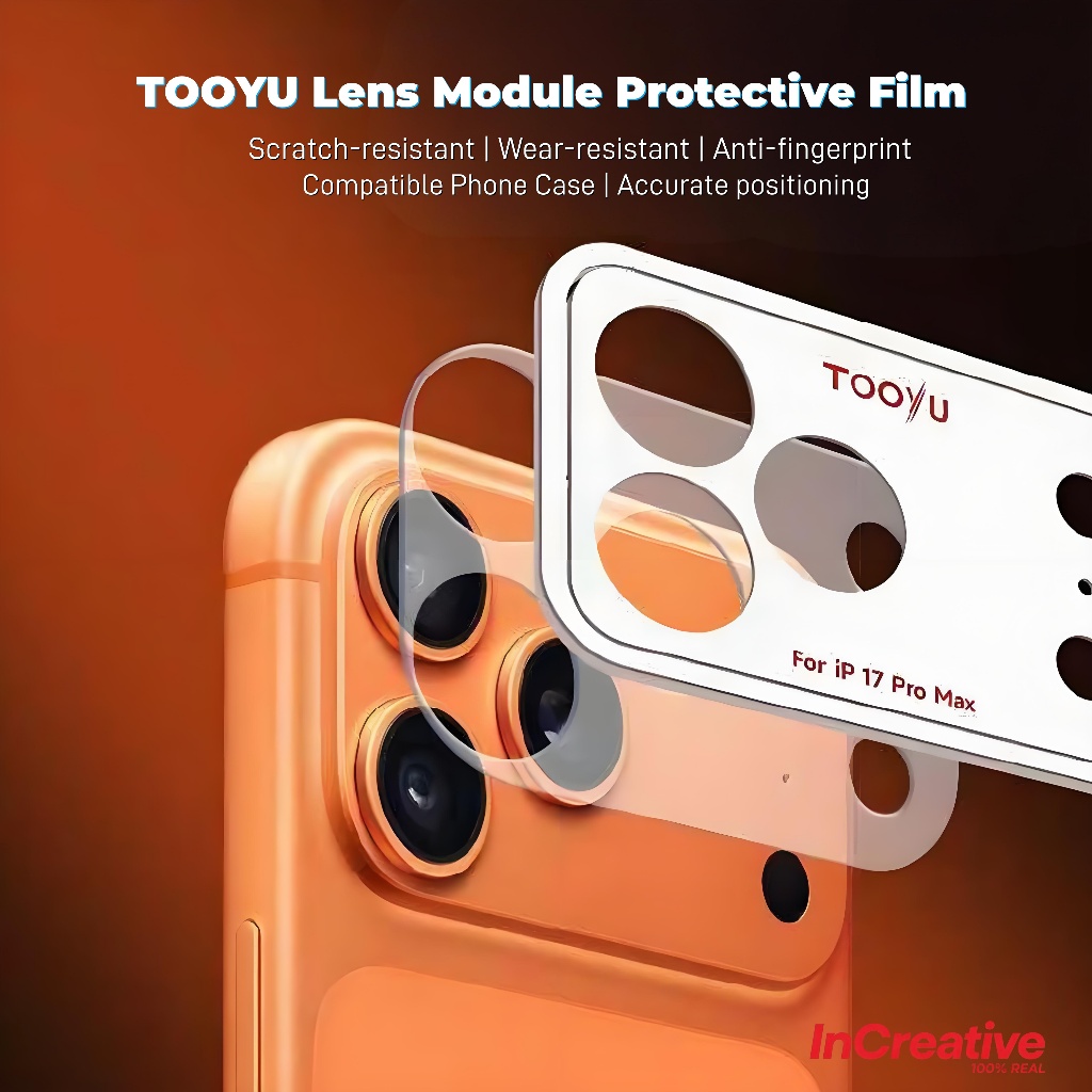 Phim bảo vệ mô-đun ống kính vô hình TOOYU cho iPhone 17 Pro Max - Bảo vệ Camera chống trầy xước chốn