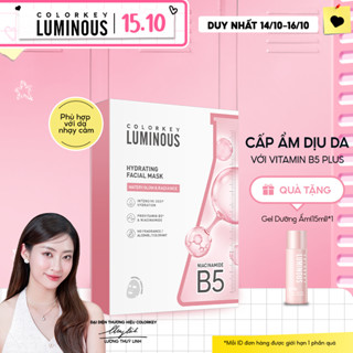 1 Hộp 10 Miếng Mặt Nạ Giấy COLORKEY LUMINOUS B5 Hỗ Trợ Phục Hồi 25ml/miếng