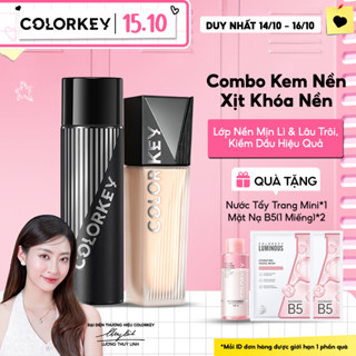 Combo kem nền + xịt khóa trang điểm COLORKEY