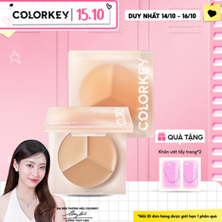 Bảng kem che khuyết điểm COLORKEY 3 màu mịn lâu trôi 3.9g