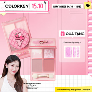 Bảng phấn mắt Colorkey Ice Cream 4 màu lì/ngọc trai
