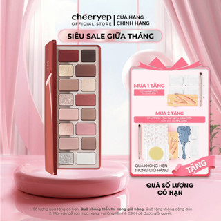 【Cheeryep OFFICIAL Bảng Phấn Mắt 16 Ô Lên Màu Chuẩn Phấn Mịn Hợp Nhiều Phong Cách Trang Điểm