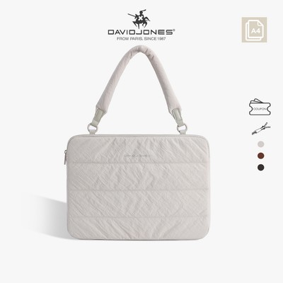 David Jones Paris Puff Laptop 2025 / 2026 Thu Đông Nữ Siêu Nhẹ Nylon Chống Thấm Nước 14 '' / 15 '' / 16 '' Túi Laptop