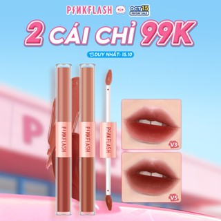 PINKFLASH Son môi ombrelips tint nhung ombrelips lì hai đầu DoubleSense 2 Trong 1 nhẹ sắc tố cao lâu trôi 30g