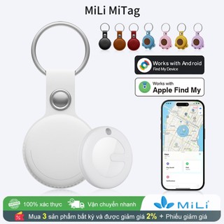 MiLi MiTag (IOS & Android) Go GPS Bluetooth Tracker cho Android Keys Finder và Pet Locator Hoạt động với Google Find My Device [Đen]