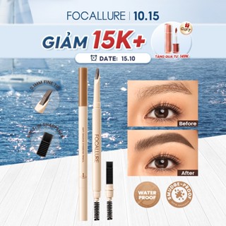 Focallure EverSharp Blade Bút chì kẻ mày chống nước Chống nhòe Sắc tố cao Chống vỡ Không đóng băng Mịn 0,2g