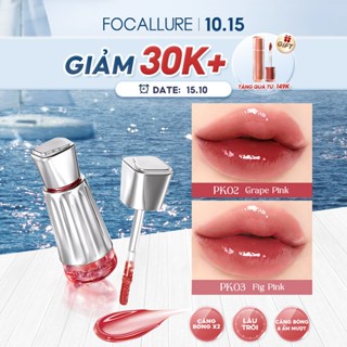Focallure Gương 3D Dewy Lip Tint Glowy Plump Nhẹ Không Dính Độ Ẩm 3g