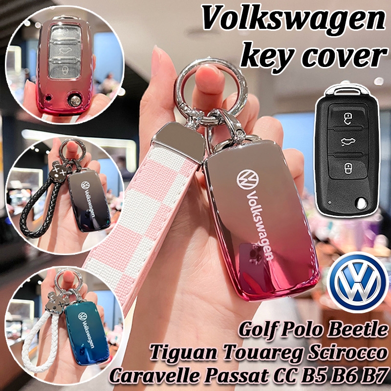 Volkswagen Golf Polo Beetle Tiguan Touareg Scirocco Caravelle Passat CC Passat B5 B6 B7 Vỏ chìa khóa