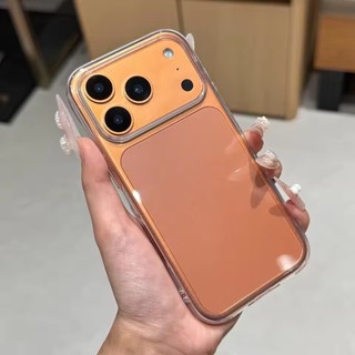 Ốp điện thoại trong suốt TPU không gian cho iPhone 17 17 Air 16e 16 Plus Pro Max Vỏ giáp Acrylic chống sốc Khung đầy màu sắc Vỏ cản trước
