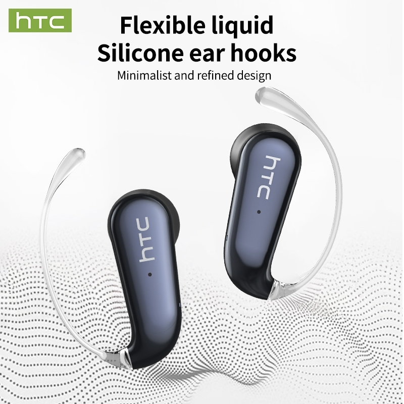 Tai nghe Bluetooth HTC NE38 AI hỗ trợ 134 ngôn ngữ, đi kèm hộp sạc trong suốt và micrô chống nước cấp IPX5. | BigBuy360 - bigbuy360.vn