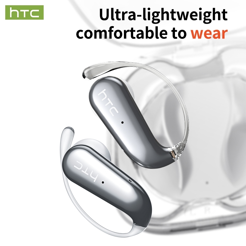 Tai nghe Bluetooth HTC NE38 AI hỗ trợ 134 ngôn ngữ, đi kèm hộp sạc trong suốt và micrô chống nước cấp IPX5. | BigBuy360 - bigbuy360.vn
