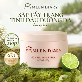  Kem tẩy trang MLEN DIARY Nhẹ nhàng Không gây kích ứng Kem tẩy trang trong suốt Kem tẩy trang da nhạy cảm Chiết xuất thực vật Dưỡng ẩm da 100g 