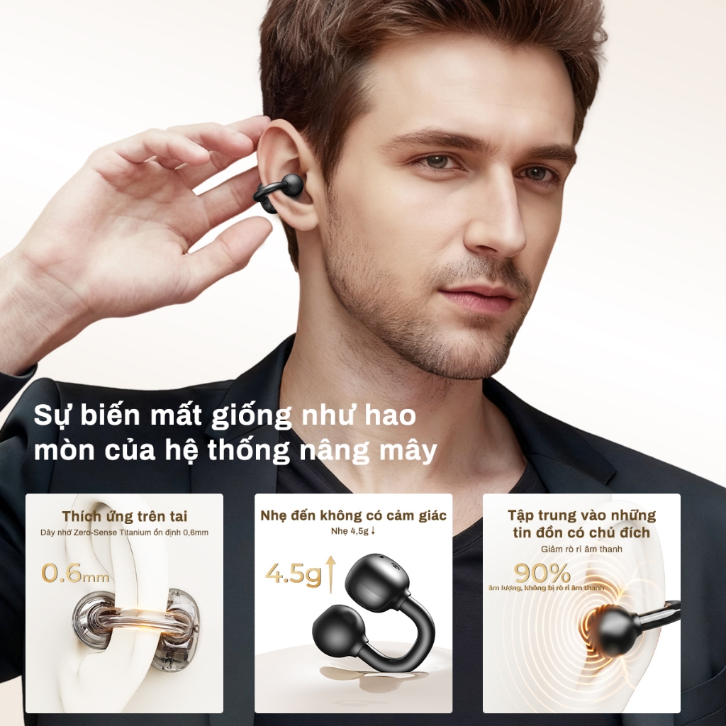 Tai nghe dịch thuật Lenovo ERAZER XT67 PRO AI Phiên bản nâng cấp Kẹp tai Tai nghe Bluetooth 360°Tai nghe không dây âm nhạc ACS HIFI Tai nghe thể thao chống nước | BigBuy360 - bigbuy360.vn