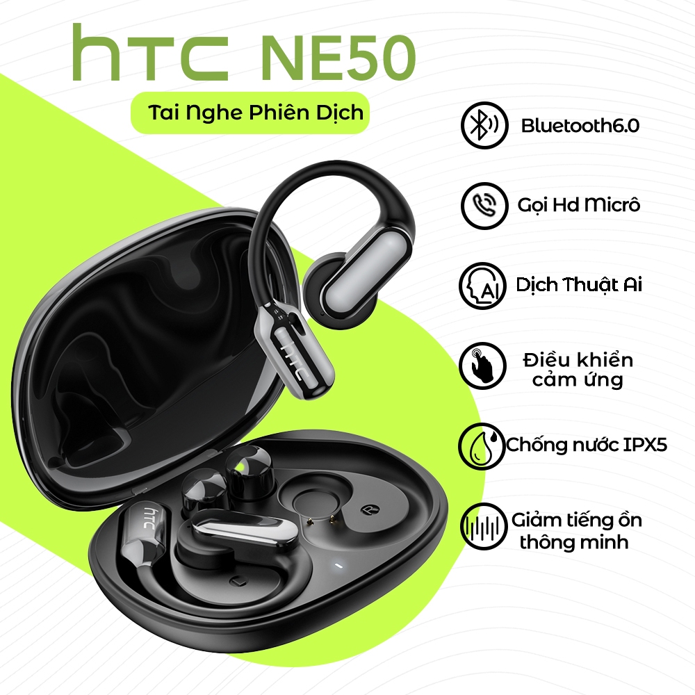 HTC NE50 Tai Nghe Phiên Dịch tai nghe bluetooth 6.0 Tai nghe  Điều khiển cảm ứng Tuổi thọ pin dài HD Voice có Mic | BigBuy360 - bigbuy360.vn