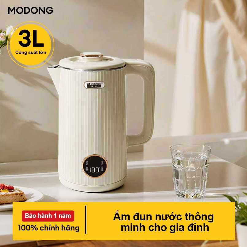 Ấm đun nước điện nhập khẩu, đun sôi nước nhanh. Ấm đun nước điện gia dụng, có chức năng giữ ấm, tích hợp bình giữ nhiệt bên trong, tự động ngắt điện khi nước sôi.