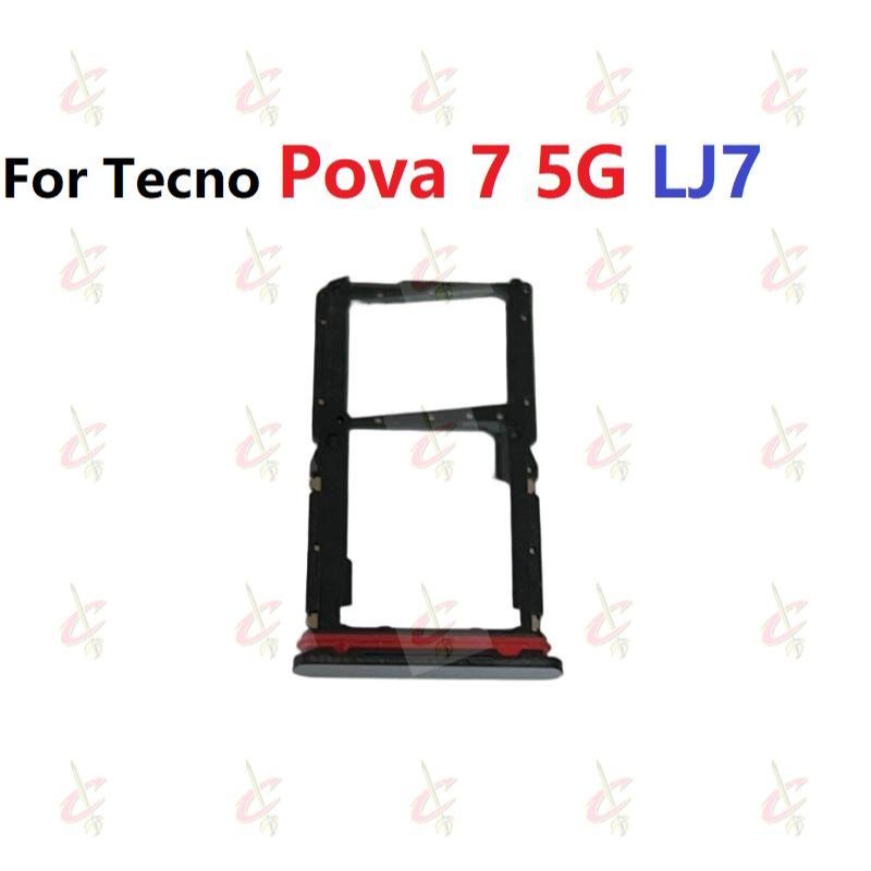 Hộp đựng khay đựng thẻ Sim cho Tecno Pova 7 4G 5G Pro Ultra LJ6 LJ7 LJ8 LJ9