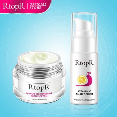 Set Tinh Chất Vitamin C + Kem Cấp Ẩm Rtopr 50 Làm Sáng Da Chống Nếp Nhăn Ngăn Ngừa Lão Hóa