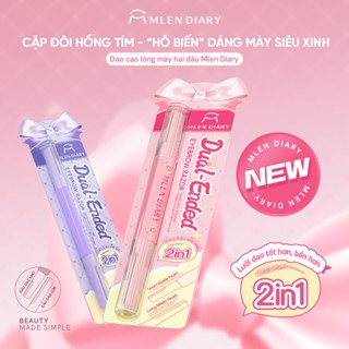  Dao cạo lông mày MLEN DIARY hai đầu tiện dụng Máy tỉa lông mày bằng thép không gỉ Nano 