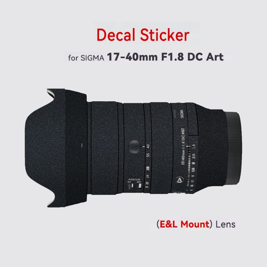 Dành Cho Sigma 17-40 F1.8 Cho Sony E L Gắn Ống Kính Decal Da Cho Sigma 17-40mm 1.8 DC Miếng Dán Bảo 