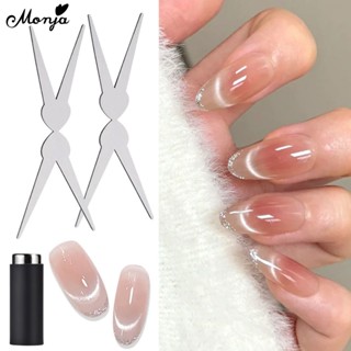  Monja Phong Cách Pháp Gel Mắt Mèo Dụng Cụ Phụ Trợ Phù Hợp Với Móng Tay Nam Châm Hút Phong Cách Pháp Hoa Văn Hình Dạng Hiệu Ứng Gel Móng Tay Ba Lan DIY Dụng Cụ Làm Móng Tay 