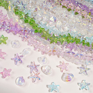 Beadia Phụ Kiện Hạt Thủy Tinh Nhiều Màu, Hình Thú Yếm Hải Dương, Dành Cho Trang Sức