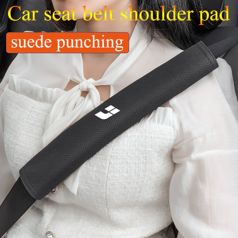 1 chiếc đệm vai dây an toàn ô tô có lỗ chất liệu da lộn thoáng khí thích hợp cho Lixiang IDEAL One A