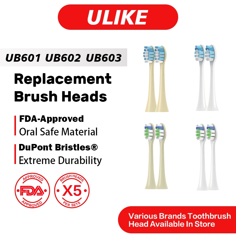 Đầu bàn chải đánh răng thay thế Tương thích với Ulike 5 CÁI Đầu bàn chải đánh răng điện chuyên nghiệ