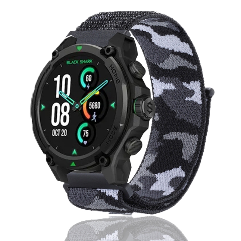 Dành Cho Cá Mập Đen GS3 / GS3 Thể Thao Đồng Hồ Thông Minh Dây Đeo Nữ NAM Dây Nylon Vòng Ngụy Trang V