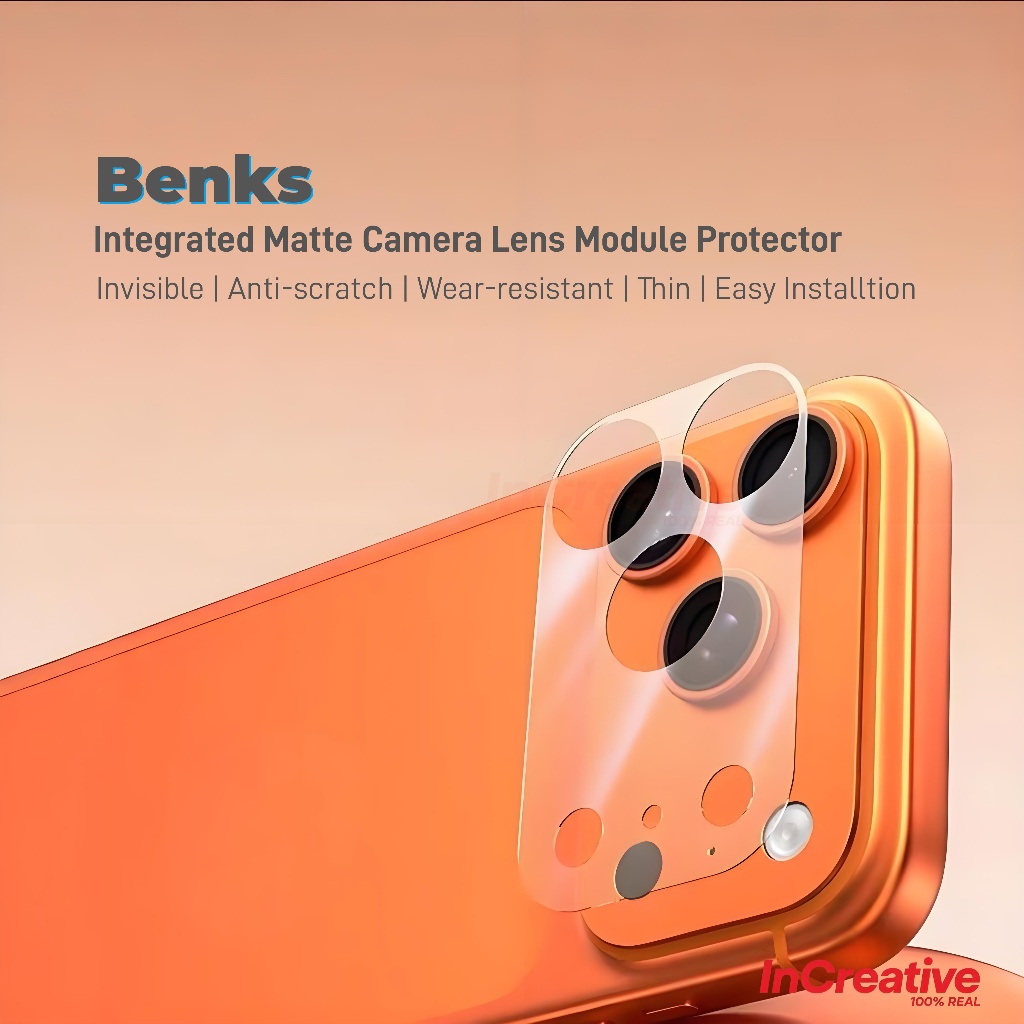 Bộ bảo vệ mô-đun ống kính máy ảnh mờ tích hợp Benks cho iPhone 17 Pro Max - Phim PET vô hình chống t