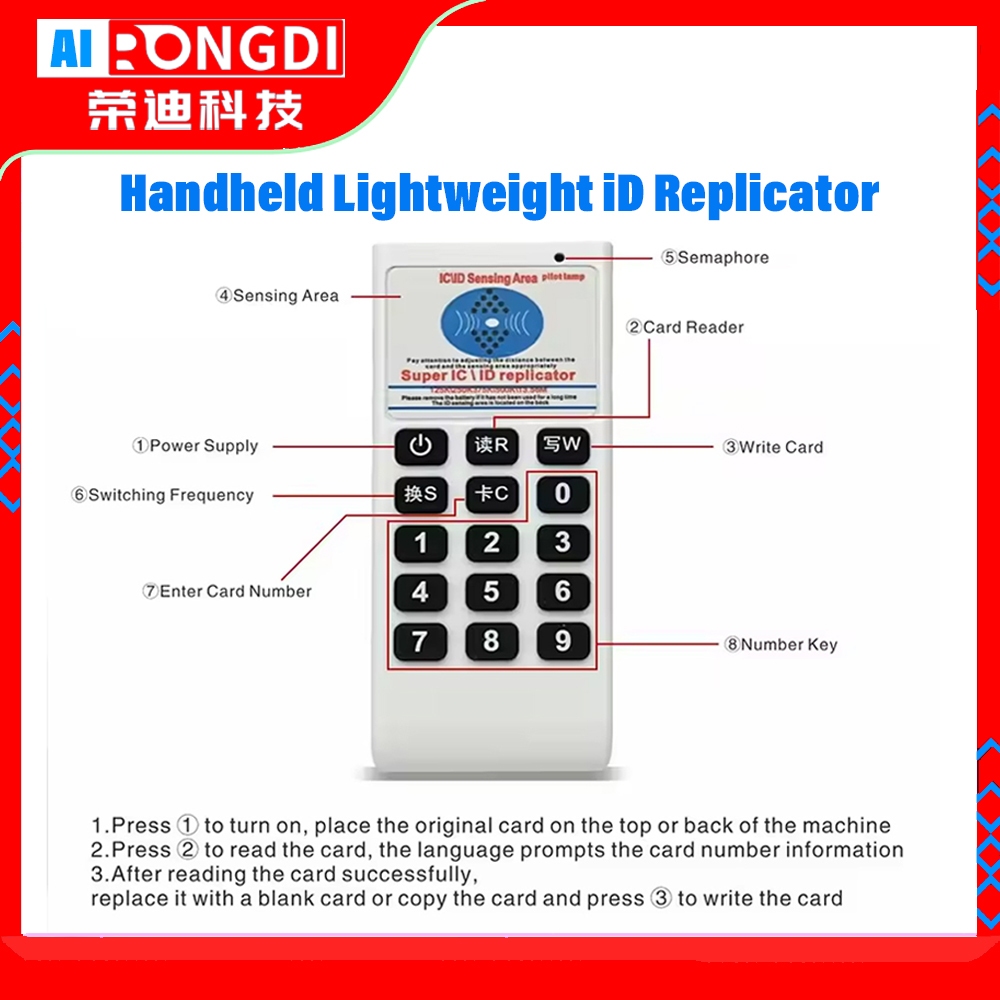 Thiết bị đọc và ghi thẻ RFID / NFC cầm tay 125Khz & 13,56 MHz.