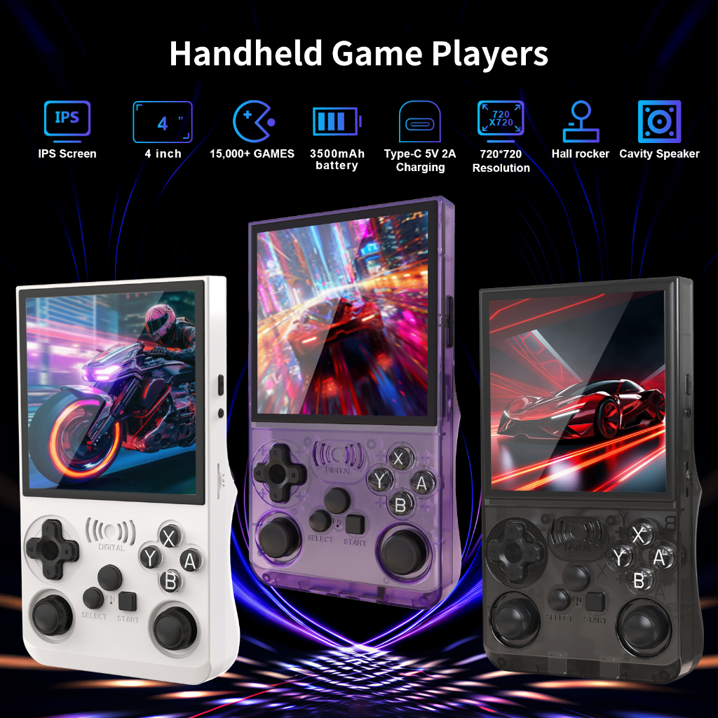 ANS13 Retro Máy Chơi Game Điện Tử Cầm Tay 15000 + Trò Chơi Tích Hợp Linux 4.0 Inch Màn Hình IPS Di Động Bỏ Túi Chơi Game Thiết Nhỏ Gọn Dễ Bỏ Túi