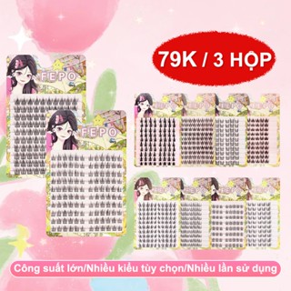   79k   3box  Lông mi giả FEPO 10 lớp thoải mái và không có trọng lượng tái sử dụng 10-13mm 