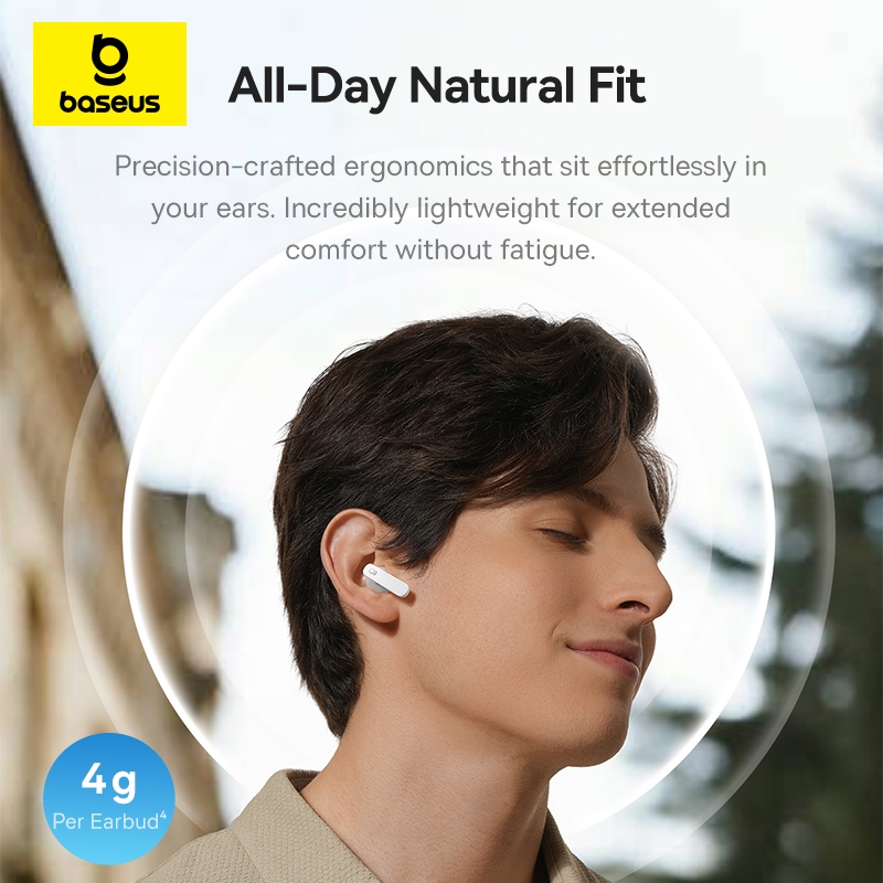 Tai Nghe Baseus BS1 NC Chuẩn Studio Bluetooth 6.0 Gấp Đôi Bass – Chống Nước, Pin 40 Giờ, Nghe Cực Phê, Gọi Cực Đã Với 6 Mic Lọc Ồn Đỉnh | BigBuy360 - bigbuy360.vn