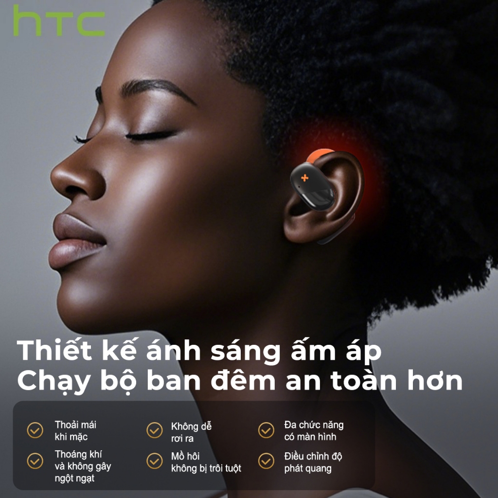 HTC NE33 Tai nghe dịch AI Tai nghe dạng mở Điều khiển màn hình LED Tai nghe Bluetooth với Bluetooth v6.0 Khả năng chống nước IPX5 Thời lượng pin dài | BigBuy360 - bigbuy360.vn