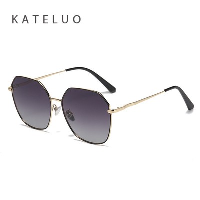 Kính mát Kateluo cho phụ nữ, mẫu oversized khung lớn, chống tia UV - Mã 80640