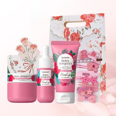 Bộ quà tặng chăm sóc da QUIYUM Rosehip – Tiết lộ sự rạng rỡ tự nhiên cho làn da của bạn | Quà tặng hoàn hảo & Chăm sóc hàng ngày