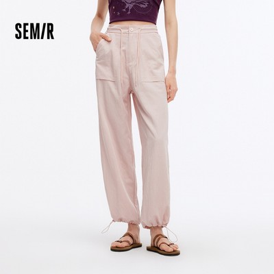 Semir Quần Thường Ngày Nữ Bảo Hộ Lao Động, Họa Tiết Dài, Phù Hợp Mùa Thu, Có Dây Rút Chân Rộng