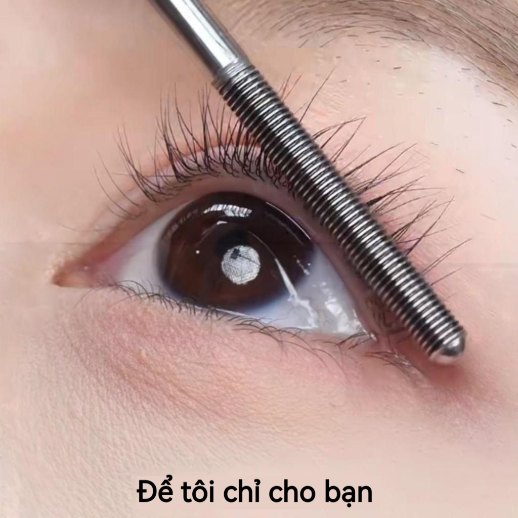 Mascara chống nước, không nhòe, làm dài và cong mi, đầu cọ nhỏ cho mi dưới, dạng ống Amg