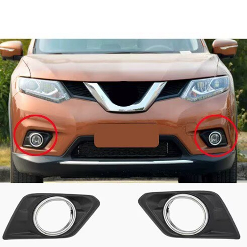 NISSAN X-TRAIL T32 2014 - 2016 TRƯỚC BUMPER FOGLAMP FOG LIGHT ỐNG KÍNH BÌA ĐÈN FOG CHROME XTRAIL